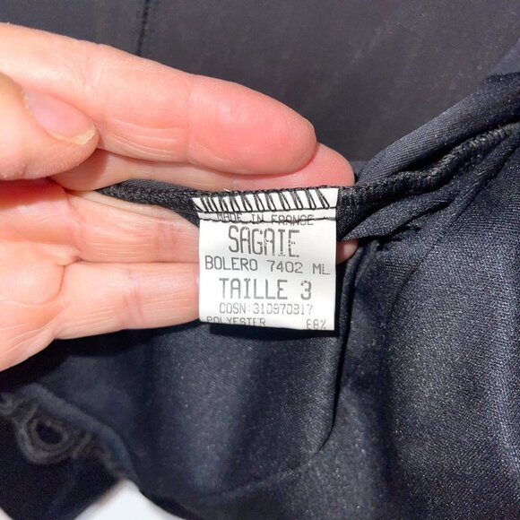 Sagaie Paris Womens Maxi Dress Jacket Set Black Size Small Polyester Spandex - Picture 12 of 16